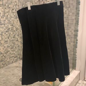 Black velour skirt